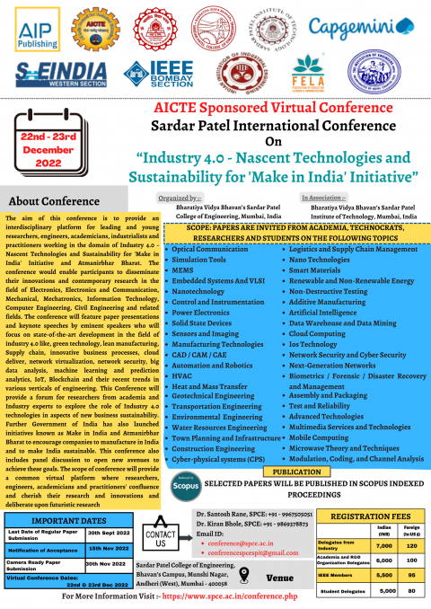 Industry 4.0 - Nascent Technologies and Sustainability for 'Make in India'  Initiative