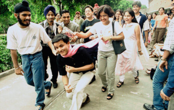 Anti-ragging banners on the University of Delhi campus showcasing a commitment to preventing ragging incidents.