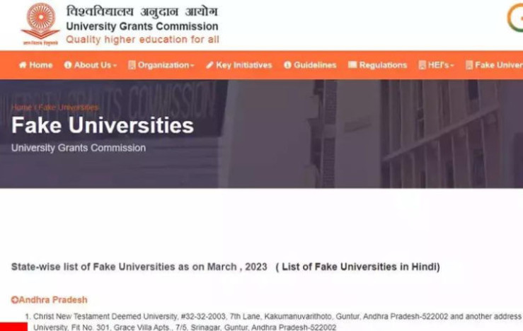 List of Fake Universities Released by UGC, Urges Action Against Fraudulent Institutions