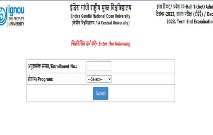 IGNOU Releases Hall Tickets for TEE December 2023; Exam Schedule Announced