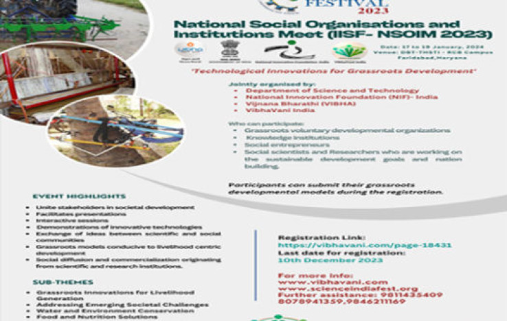 NSOIM at IISF 2023: Transforming Science for Grassroots Development