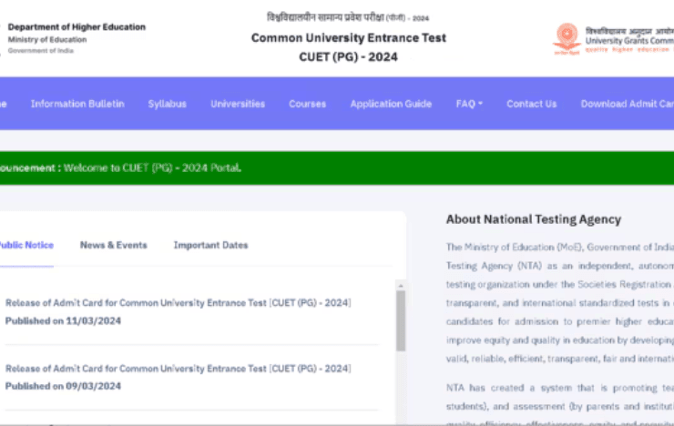 NTA Releases Admit Cards for CUET PG 2024: Check Now