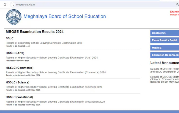 MBOSE HSSLC Meghalaya Board 12th Result Declared: Steps to Check Online