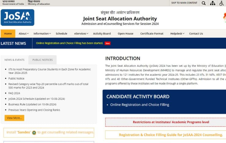 JoSAA Counselling 2024: How to Check Round 1 Seat Allotment