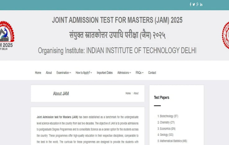 IIT Delhi Announces JAM 2025 Schedule: Key Dates, Application Steps, and Eligibility Details