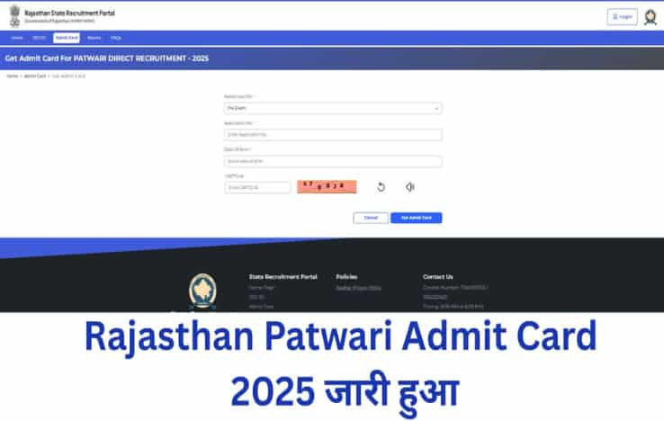 Rajasthan Patwari admit