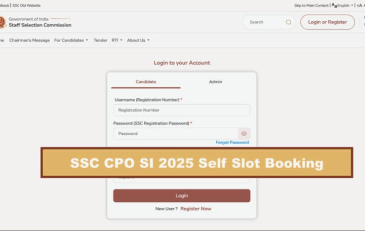 SSC CPO 2025 Self-Slot Window Open